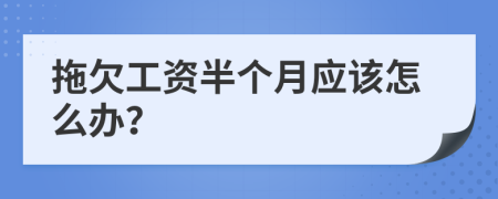 拖欠工资半个月应该怎么办？