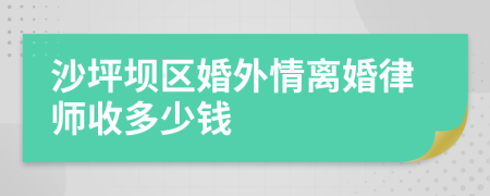 沙坪坝区婚外情离婚律师收多少钱