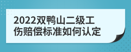 2022双鸭山二级工伤赔偿标准如何认定