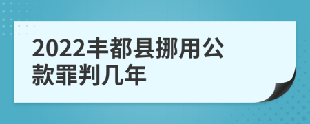 2022丰都县挪用公款罪判几年