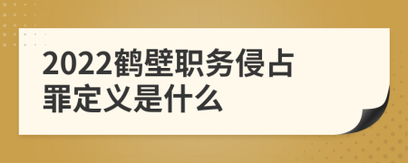 2022鹤壁职务侵占罪定义是什么