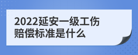 2022延安一级工伤赔偿标准是什么