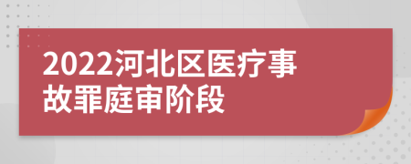 2022河北区医疗事故罪庭审阶段