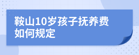 鞍山10岁孩子抚养费如何规定