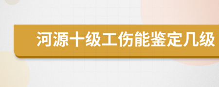 河源十级工伤能鉴定几级