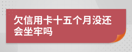 欠信用卡十五个月没还会坐牢吗