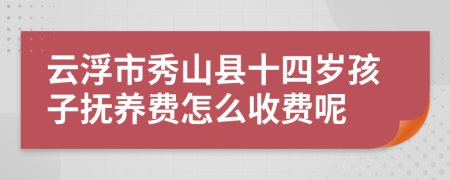 云浮市秀山县十四岁孩子抚养费怎么收费呢