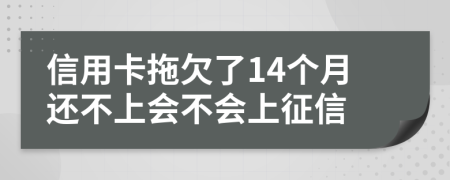 信用卡拖欠了14个月还不上会不会上征信