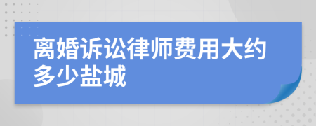 离婚诉讼律师费用大约多少盐城