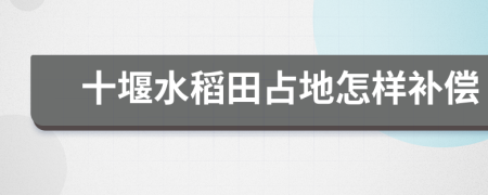 十堰水稻田占地怎样补偿