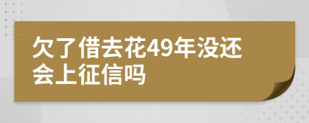 欠了借去花49年没还会上征信吗