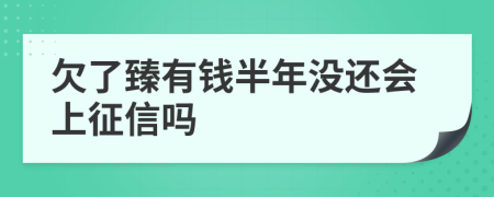 欠了臻有钱半年没还会上征信吗