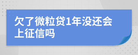 欠了微粒贷1年没还会上征信吗