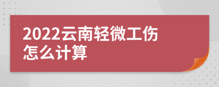 2022云南轻微工伤怎么计算