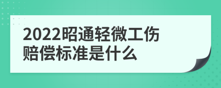 2022昭通轻微工伤赔偿标准是什么