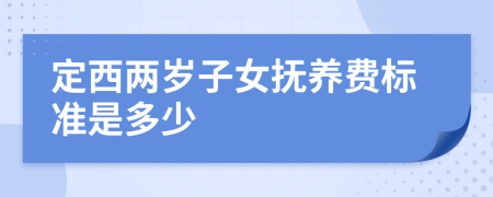 定西两岁子女抚养费标准是多少