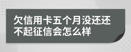 欠信用卡五个月没还还不起征信会怎么样