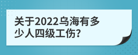 关于2022乌海有多少人四级工伤？