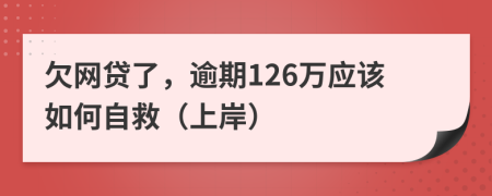 欠网贷了，逾期126万应该如何自救（上岸）