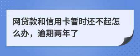 网贷款和信用卡暂时还不起怎么办，逾期两年了