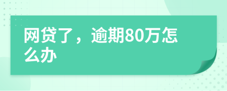 网贷了，逾期80万怎么办