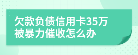 欠款负债信用卡35万被暴力催收怎么办