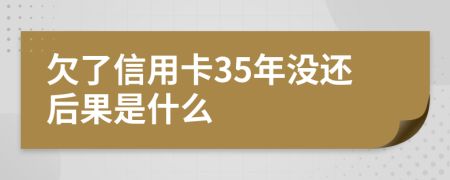 欠了信用卡35年没还后果是什么