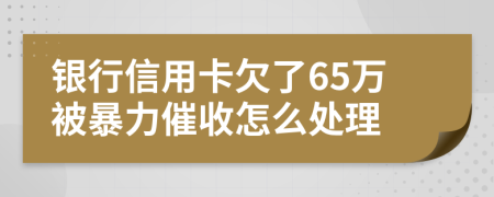 银行信用卡欠了65万被暴力催收怎么处理