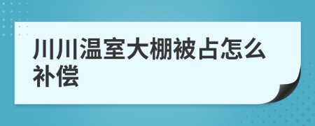 川川温室大棚被占怎么补偿