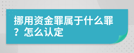 挪用资金罪属于什么罪？怎么认定