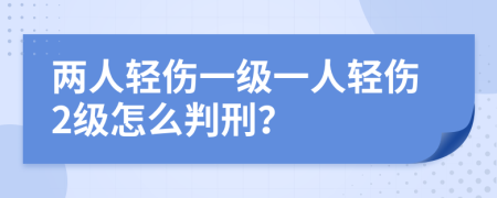 两人轻伤一级一人轻伤2级怎么判刑？