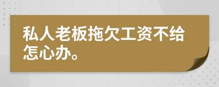 私人老板拖欠工资不给怎心办。