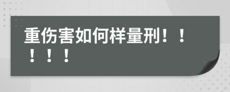 重伤害如何样量刑！！！！！