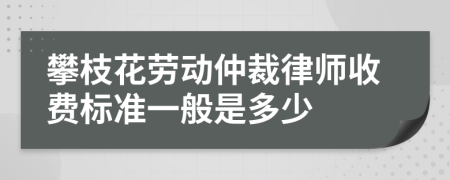 攀枝花劳动仲裁律师收费标准一般是多少