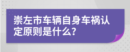 崇左市车辆自身车祸认定原则是什么？