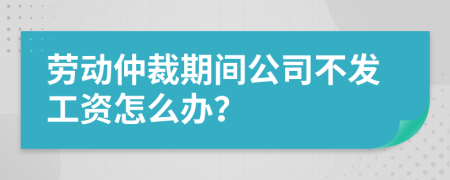 劳动仲裁期间公司不发工资怎么办？