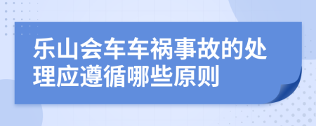 乐山会车车祸事故的处理应遵循哪些原则