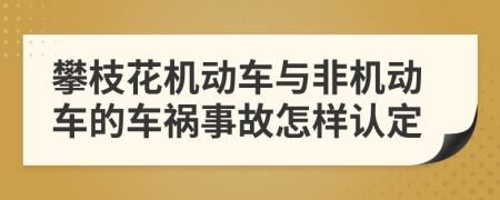 攀枝花机动车与非机动车的车祸事故怎样认定