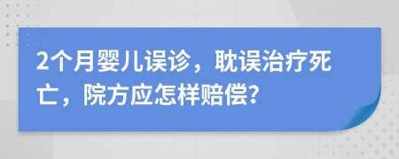 2个月婴儿误诊，耽误治疗死亡，院方应怎样赔偿？