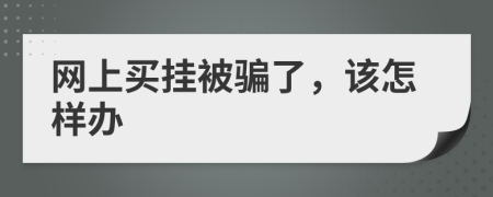 网上买挂被骗了，该怎样办