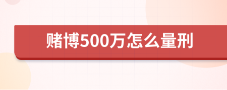赌博500万怎么量刑