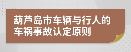 葫芦岛市车辆与行人的车祸事故认定原则