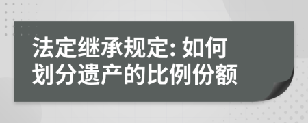 法定继承规定: 如何划分遗产的比例份额