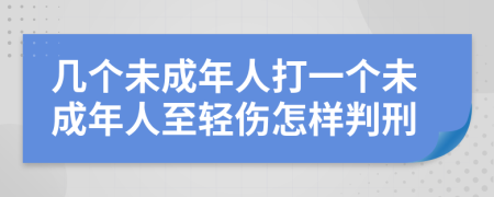 几个未成年人打一个未成年人至轻伤怎样判刑