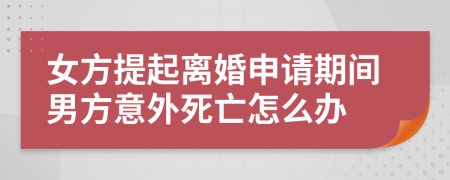 女方提起离婚申请期间男方意外死亡怎么办