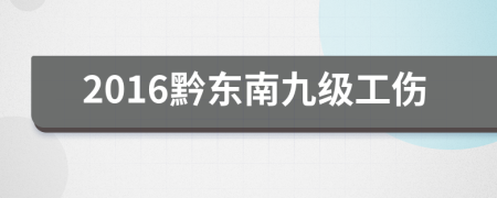 2016黔东南九级工伤