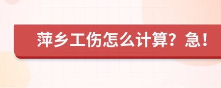 萍乡工伤怎么计算？急！