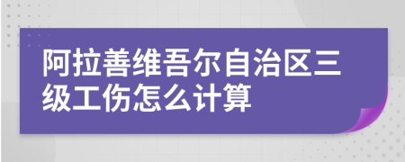 阿拉善维吾尔自治区三级工伤怎么计算