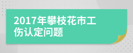 2017年攀枝花市工伤认定问题