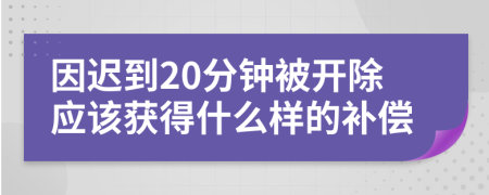 因迟到20分钟被开除应该获得什么样的补偿